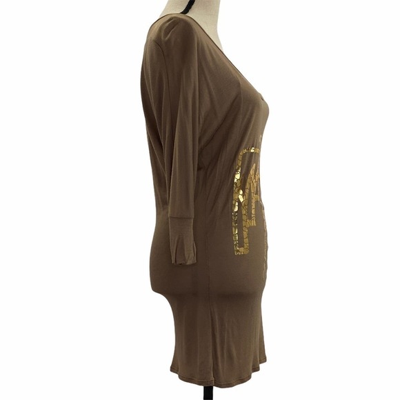 WET Seal Brown Sequined Eagle Blouse Size Medium - Picture 6 of 10